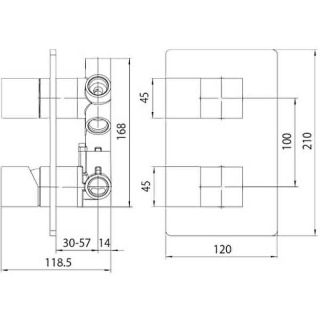 Встраиваемый смеситель для душа Bossini Z00062.030 хром